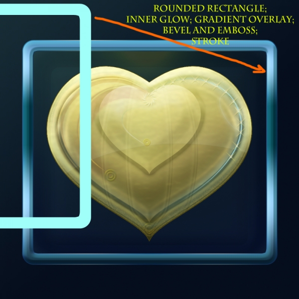 Creation of Golden Heart Icon: Step 7